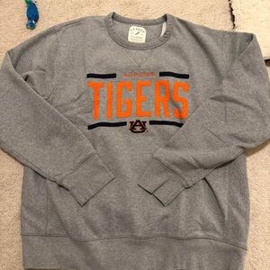 League Gray Auburn Tigers Crewneck Sweater